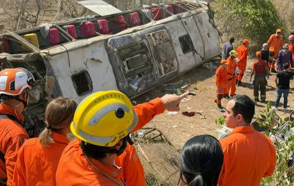 Braziliyada avtobus qəzası: 16 nəfər ölüb, 44 nəfər yaralanıb