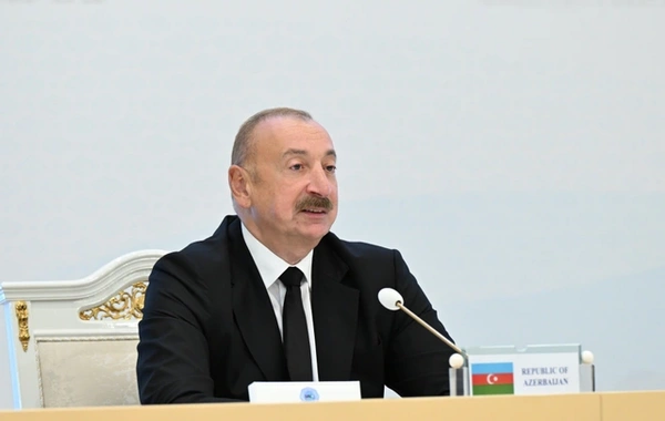 Лидеры Азербайджана, Туркменистана и Узбекистана выступили с заявлением для прессы по итогам встречи