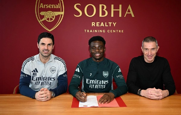 Bukayo Saka Arsenalla müqaviləni 2031-ci ilə qədər uzatdı