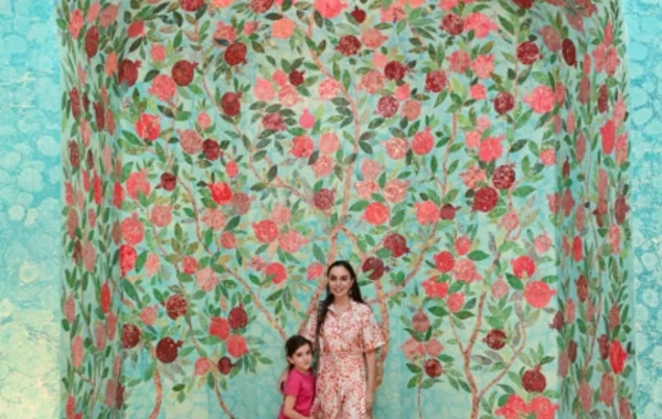 Leyla Əliyeva ilk Buxara Biennalesinin əsərləri ilə tanış olub