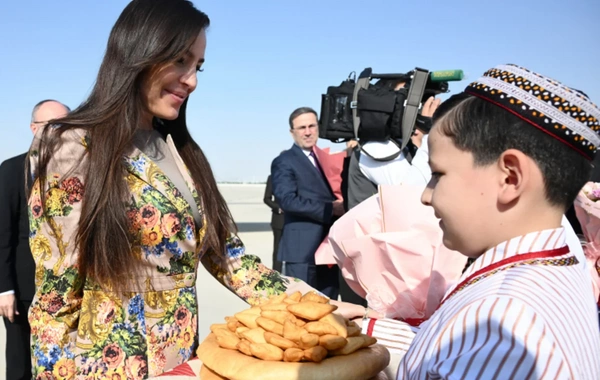 Leila Aliyeva arrived on a visit to Turkmenistan