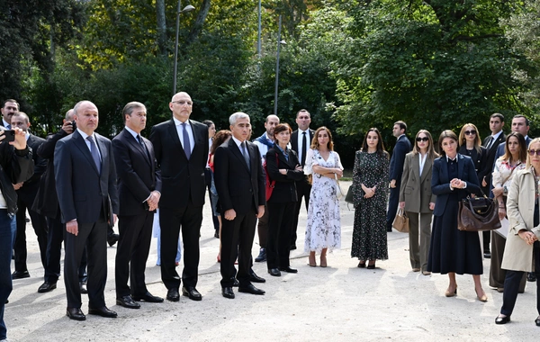 Мехрибан Алиева приняла участие в церемонии открытия проекта реставрации катакомб Святой Коммодиллы в Ватикане