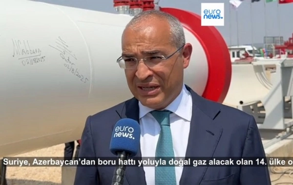 Euronews Turkish: Syria became the 14th country to which Azerbaijan supplies natural gas
