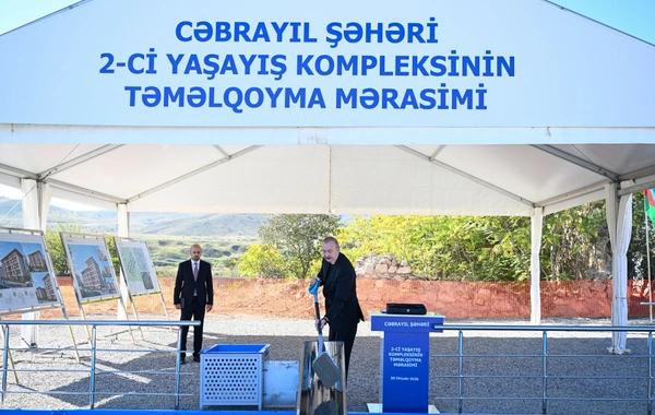 The foundation for the second and third residential complexes has been laid in the city of Jabrayil The foundation for the second and third residential complexes has been laid in the city of Jabrayil