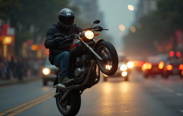 Moped və motosikletlə "qəhrəmanlıq" edənlər - Qəza törədir, ziyan vurur...