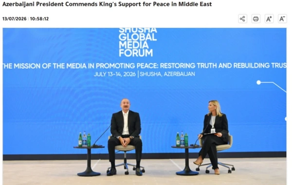 Dünya mediası Azərbaycan Prezidentinin IV Şuşa Forumundakı çıxışını işıqlandırmaqda davam edir