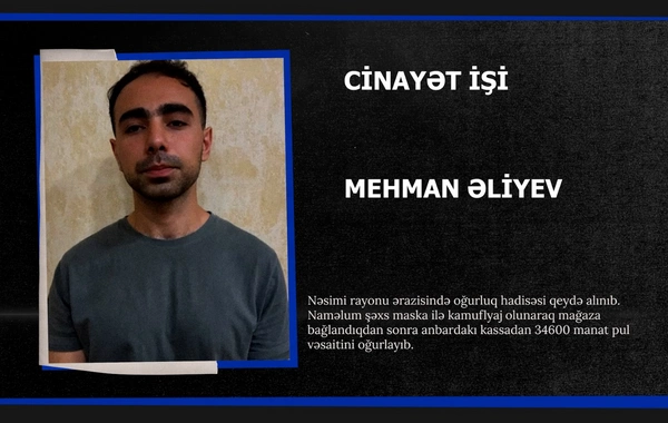 Maska taxıb 34600 manat oğurladı - Planlı cinayət açıldı