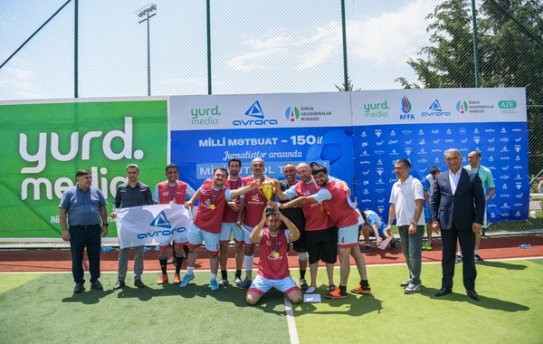 Jurnalistlər arasında keçirilən futbol çempionatının qalibi müəyyən olunub
