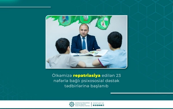 Suriyadan gətirilmiş 23 Azərbaycan vətəndaşı sosial xidmət müəssisəsinə yerləşdirilib