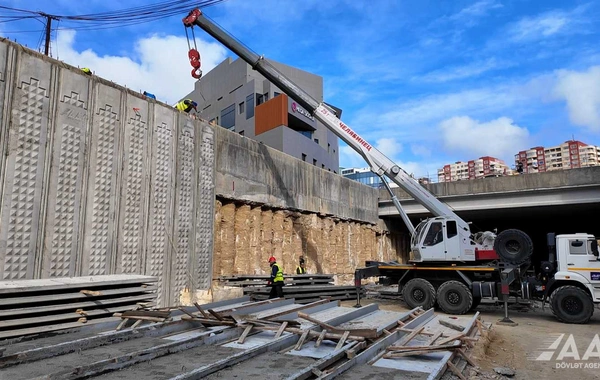Bakıda yeni avtomobil yolunun tikintisi davam etdirilir
