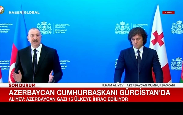 Turkish TV channel Haber Global covered Ilham Aliyev's visit to Georgia