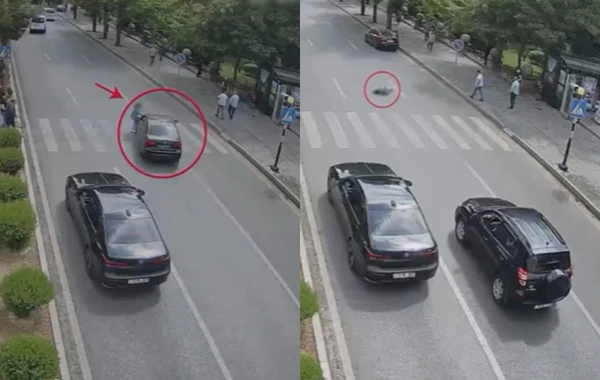 Тяжелая авария в Баку: автомобиль сбил пешехода
