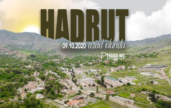 Hadrutun işğaldan azad olunmasından 6 il ötür