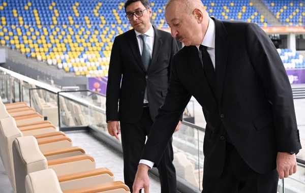 Prezident İlham Əliyev Gəncə Stadionunun açılışında iştirak edib