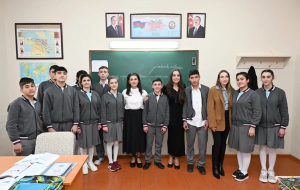 Leyla Əliyeva və Alyona Əliyeva Qubada internat tipli ümumtəhsil məktəbini və STEAM mərkəzini ziyarət ediblər