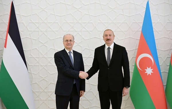 İlham Əliyev Fələstinin Baş nazirini qəbul edib