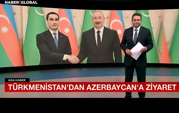 Haber Global paid special attention to the meeting between Ilham Aliyev and Serdar Berdimuhamedov