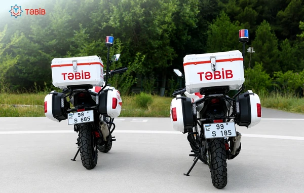 Azərbaycanda ilk dəfə motosikletlər təcili tibbi yardım xidmətinə cəlb olunub