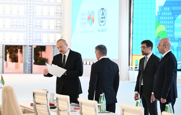 Prezident İlham Əliyev Bakı Olimpiya Stadionunun ərazisində WUF13 ilə bağlı görülən işlərlə tanış olub