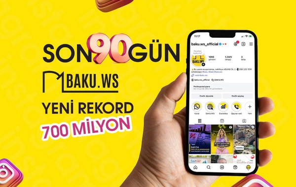 BAKU.WS page on Instagram reached a record 700 million views