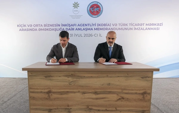 KOBİA və Türk Ticarət Mərkəzi əməkdaşlığa dair Anlaşma Memorandumunu imzalayıb