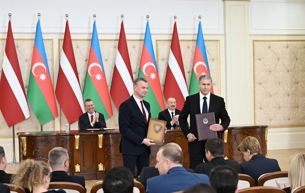 Azərbaycanla Latviya arasında 5 sənəd mübadilə edilib