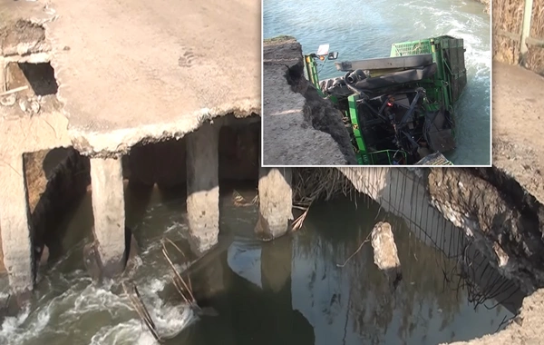 İki ildir təmir edilməyən körpü uçdu, sürücü faciəli şəkildə həlak oldu