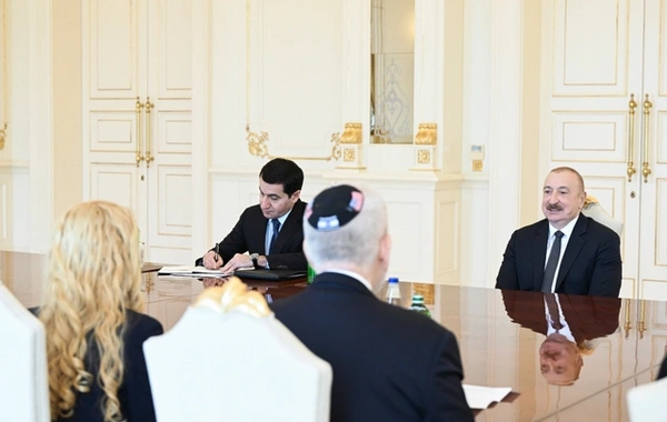 İlham Əliyev Əsas Amerika Yəhudi Təşkilatlarının Prezidentləri Konfransının nümayəndə heyətini qəbul edib