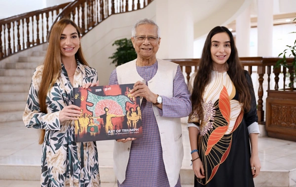 Leyla Əliyeva və Arzu Əliyeva Dəkkədə Banqladeşin müvəqqəti hökumətinin Baş müşaviri ilə görüşüblər