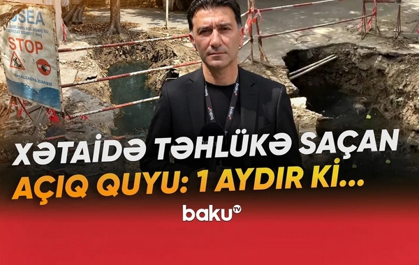 Xətaidə kanalizasiya problemi: Üstü açıq quyu sakinlər üçün təhlükə yaradır