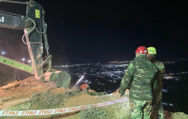 Kəmaləddin Heydərov Badamdarda uçqun təhlükəsi olan əraziyə gedib