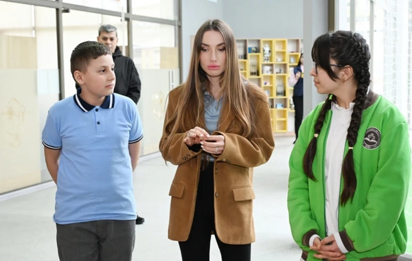 Leyla Əliyeva və Alyona Əliyeva Qubada internat tipli ümumtəhsil məktəbini və STEAM mərkəzini ziyarət ediblər