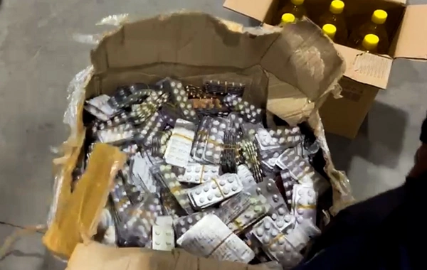 Günəbaxan yağı yükündən 83 min ədəd gizli dərman və tibbi vasitə aşkarlandı