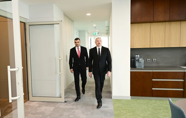 Prezident İlham Əliyev Mərkəzi Bankın yeni binasının açılışında iştirak edib