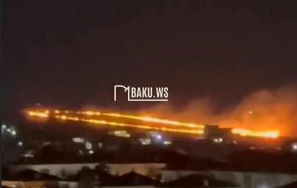 Сильный пожар в Абшеронском районе успешно потушен
