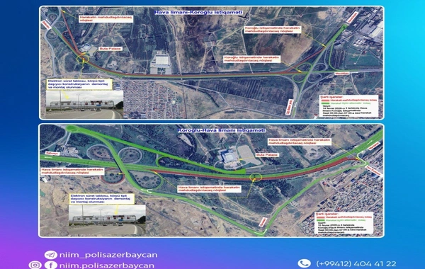 Aeroport yolunun hansı hissəsində məhdudiyyət tətbiq ediləcəyi açıqlanıb