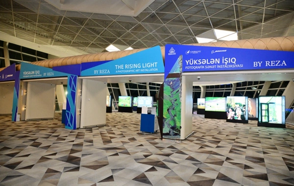 Leyla Əliyeva "Yüksələn işıq" sərgisində iştirak edib