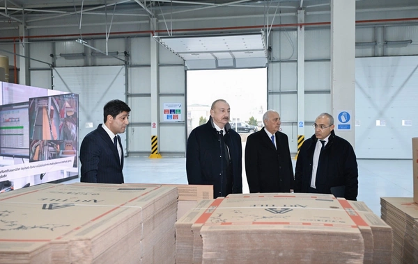 Sumqayıt Sənaye Parkında karton və qutu taralarının istehsalı müəssisəsinin açılışı olub