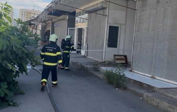 Dövlət Xidməti ticarət mərkəzində yanğın-taktiki təlim keçirib