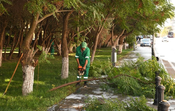 Bakıda küçələr yuyuldu