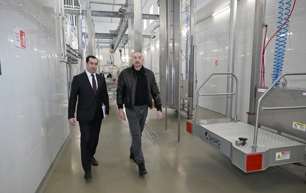 Prezident İlham Əliyev Şamaxıda "Şirvan Aqro" heyvandarlıq kompleksinin açılışında iştirak edib