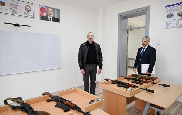 Prezident İlham Əliyev Şamaxı Avropa liseyinin yeni binasının açılışında iştirak edib