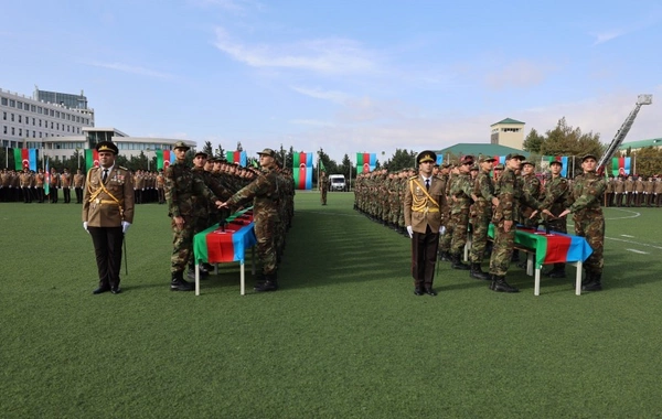 FHN-in Akademiyasında gənc kursantların hərbi andiçmə və məzunların buraxılış mərasimi keçirilib