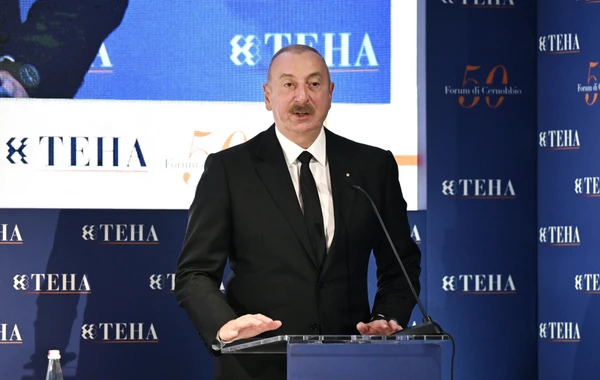 İlham Əliyev İtaliyada keçirilən Çernobbio Forumunda çıxış edib