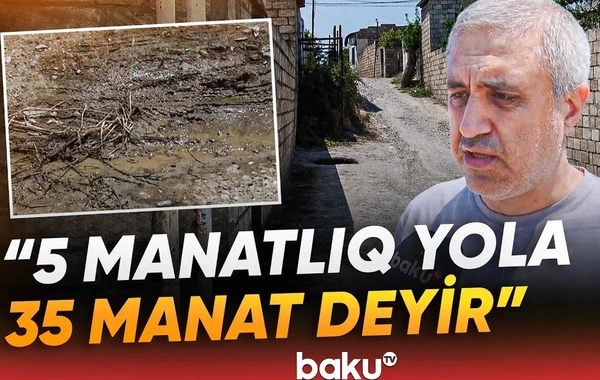 Saray sakinlərinin yol problemi: Yayda toza, qışda palçığa bulaşırıq