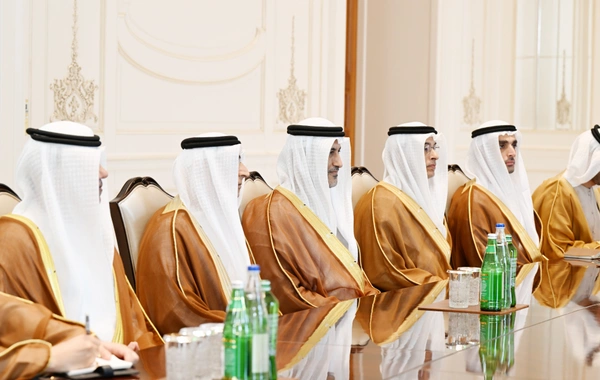 İlham Əliyev Birləşmiş Ərəb Əmirliklərinin nümayəndə heyətini qəbul edib