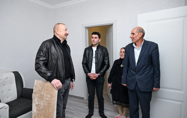 Президент Ильхам Алиев ознакомился с работами, проделанными в селе Чылдыран Агдеринского района