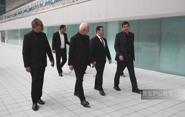 İranın idman və gənclər naziri Bakı Su İdman Sarayı ilə tanış olub