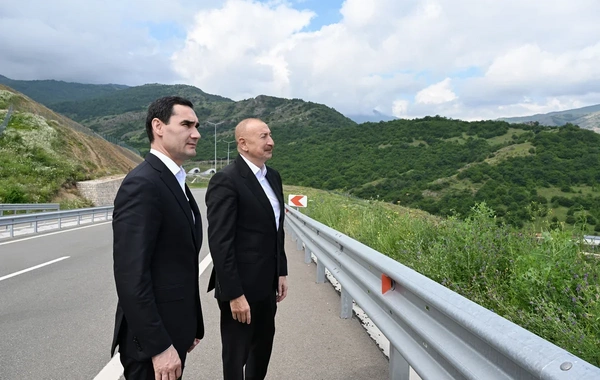 İlham Əliyevlə Sərdar Berdiməhəmmədovun Füzuli, Daşaltı və Şuşa səfərindən GÖRÜNTÜLƏR