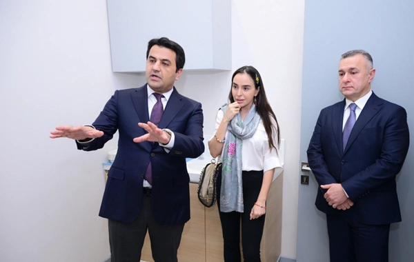 Leyla Əliyeva Liv Bona Dea Hospitalında Sümük iliyi nəqli mərkəzinin açılışında iştirak edib
